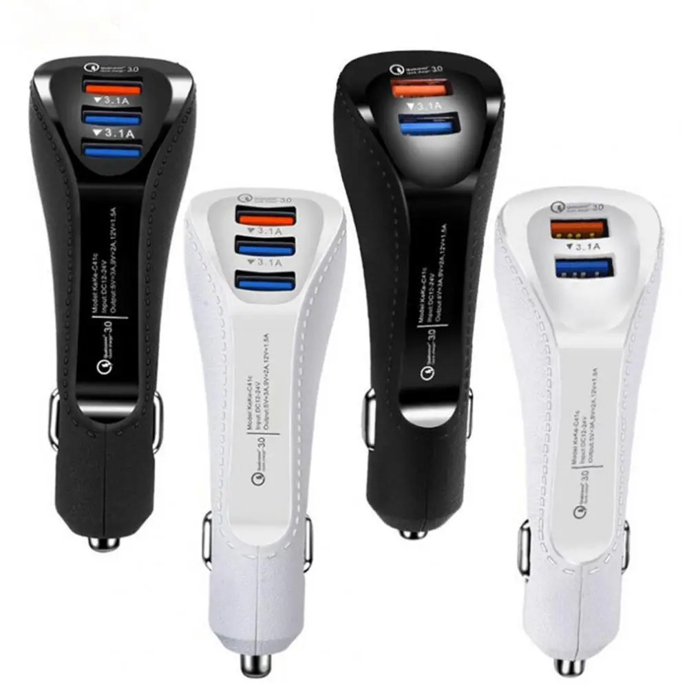 

80% Dropshipping!!QC3.0 Phone Charger Imitated Handle Design 2 or 3 USB Ports Golf USB Charger for Mobile Phone Car Accessories