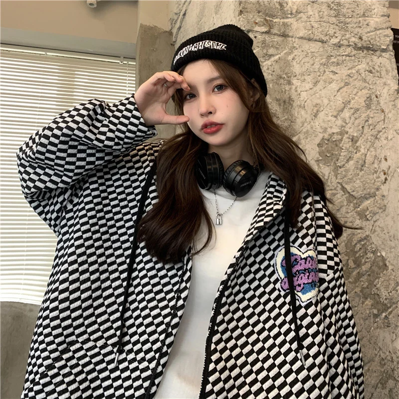 

CMAZ Real Shot Embroidered Sweater Female Autumn Loose-Fitting Korean Style Coat
