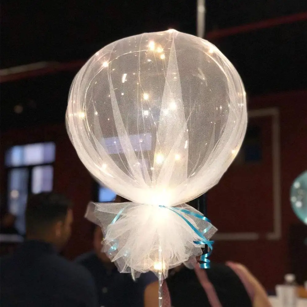 Световой светодиодный шар Bobo с палочками прозрачные шарики для дня рождения