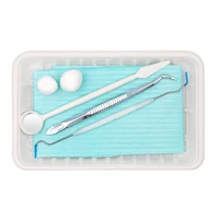 51020set medical dental disposable oral mouth mirror tweezer probe tool set oral care kit instrument scaler for dentist clinic