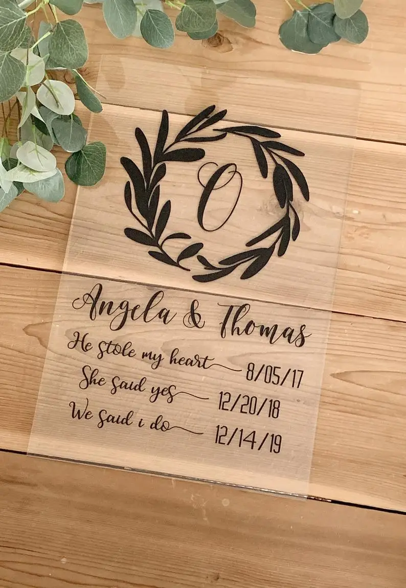 Акриловая Свадебная вывеска Love timel Вывеска на заказ свадебная каллиграфия с