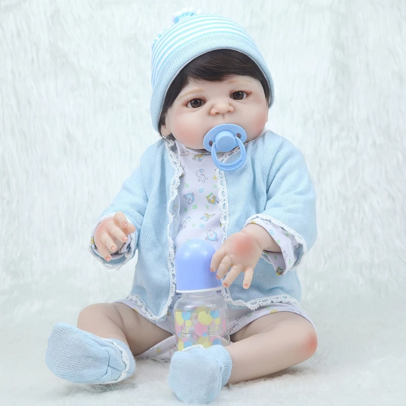 

55cm Looking Lifelike Realistic Baby Silicone Newborn Care Toy for Children and the Elderly Photography H055