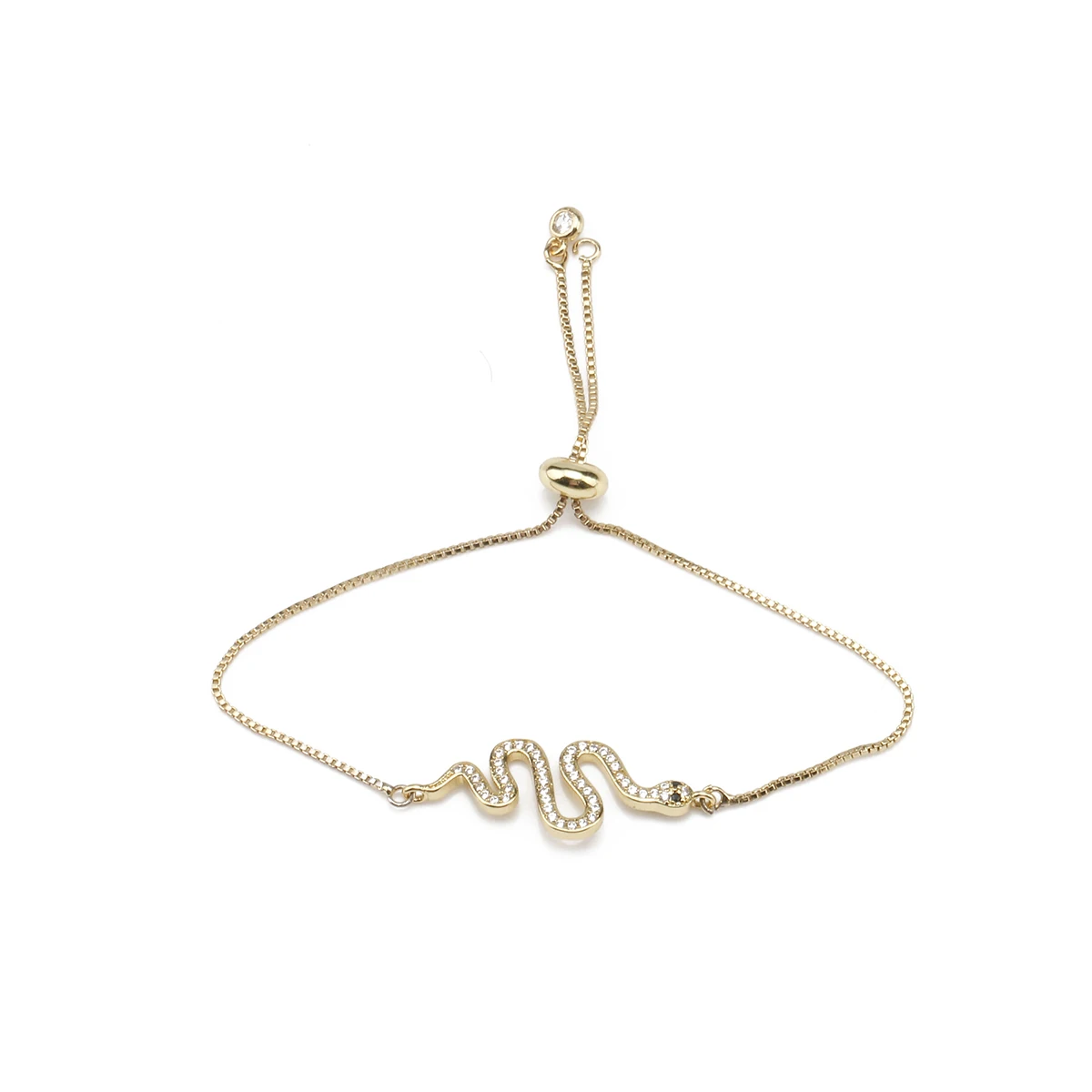 Женский браслет с фианитами класса ААА цвет черный | Украшения и аксессуары