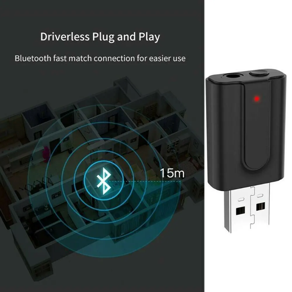 KISSCASE 2 в 1 bluetooth адаптер приемник USB мини беспроводной передатчик для динамиков