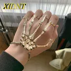 Мужской браслет XIDNT в стиле стимпанк, готический скелет для рук, эластичный регулируемый браслет для пар, женский браслет, ювелирное украшение для вечевечерние НКИ на Хэллоуин, подарок