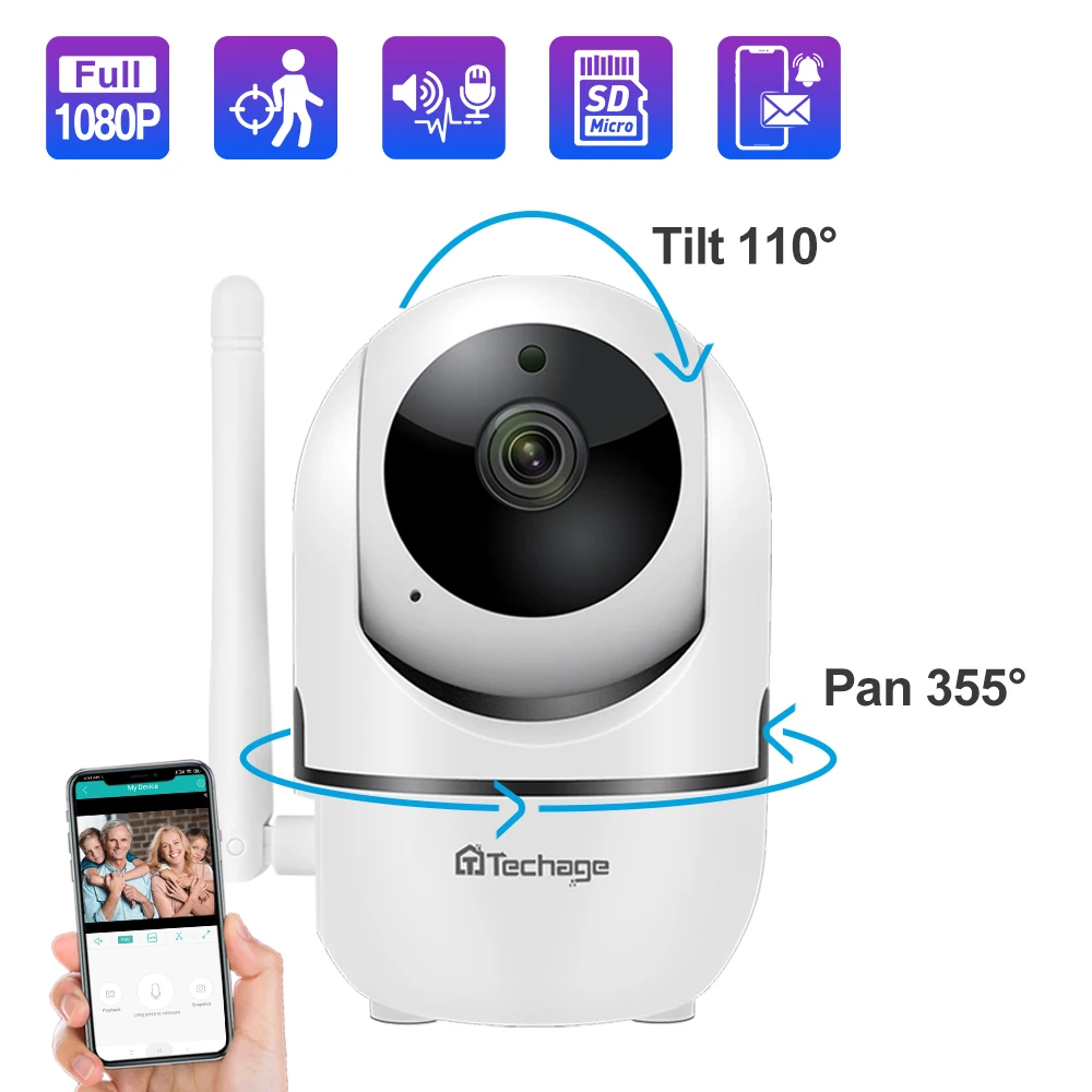 Techage 1080P 720P ip-камера видеонаблюдения с поддержкой Wi Камера s Беспроводной мини