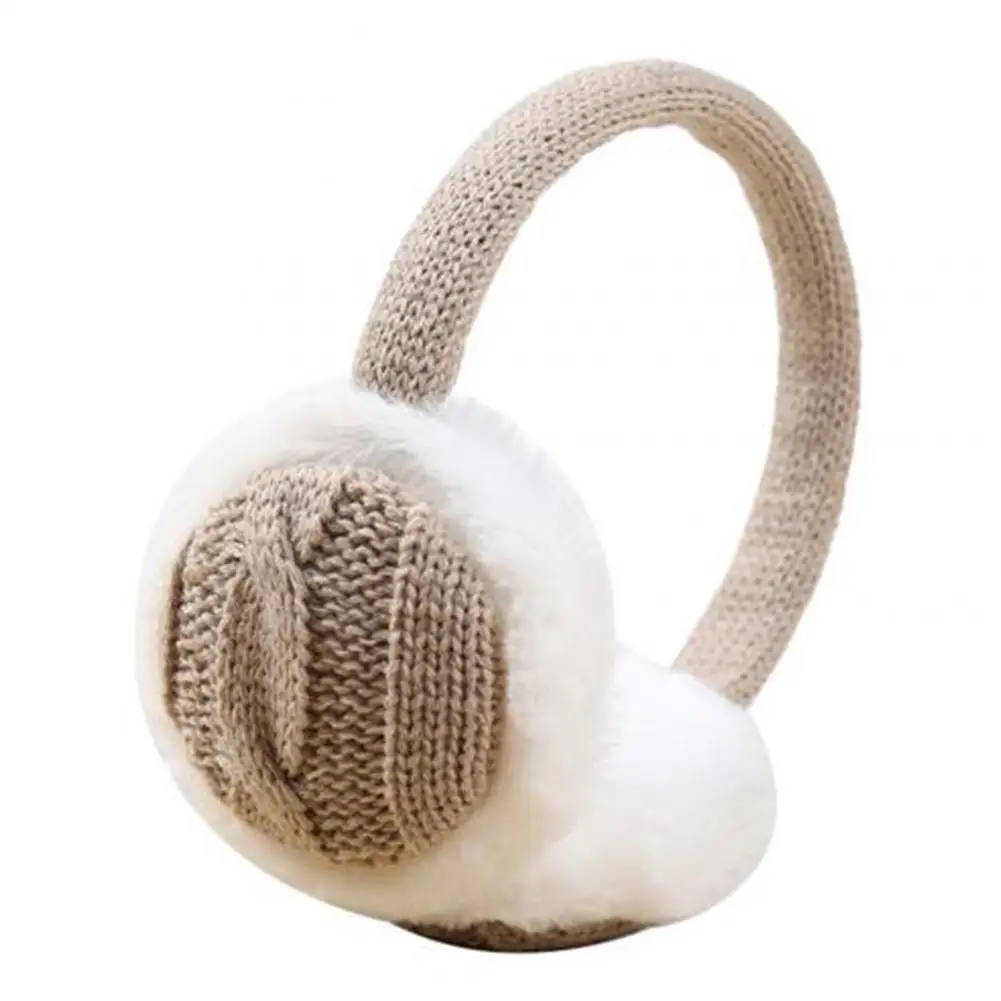 

Новые модные женские теплые плюшевые вязаные наушники на осень и зиму наушники зимние аксессуары