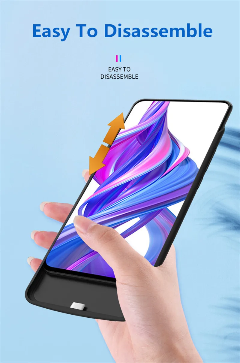 Высококачественный чехол для huawei Honor 9X Pro, Внешнее зарядное устройство для резервного копирования, 6500 мАч, зарядное устройство, чехлы для аккумуляторов