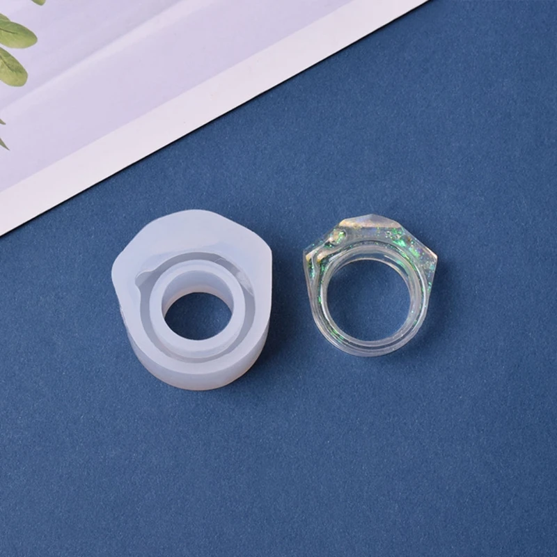 

6 Pcs Resin Rings Molds Set Tear Resistance Soft Silicone Multi-Purpose Craft Supplies Casting Rings DIY Embellishment