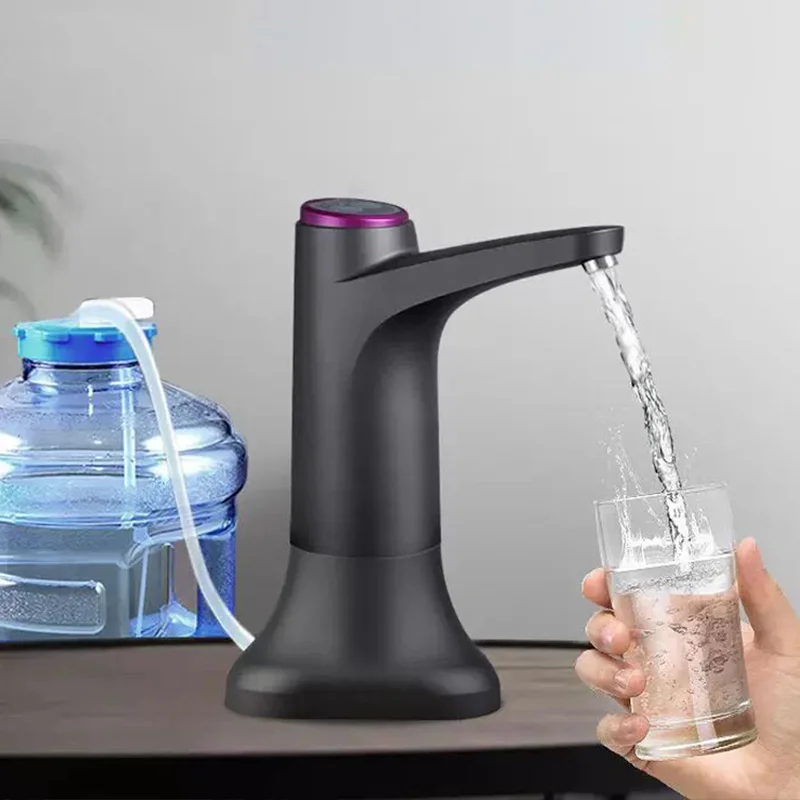 Su sebili USB namlulu su pompası 19 litre şişe için Mini otomatik elektrikli su galon şişe pompası içecek dağıtıcı