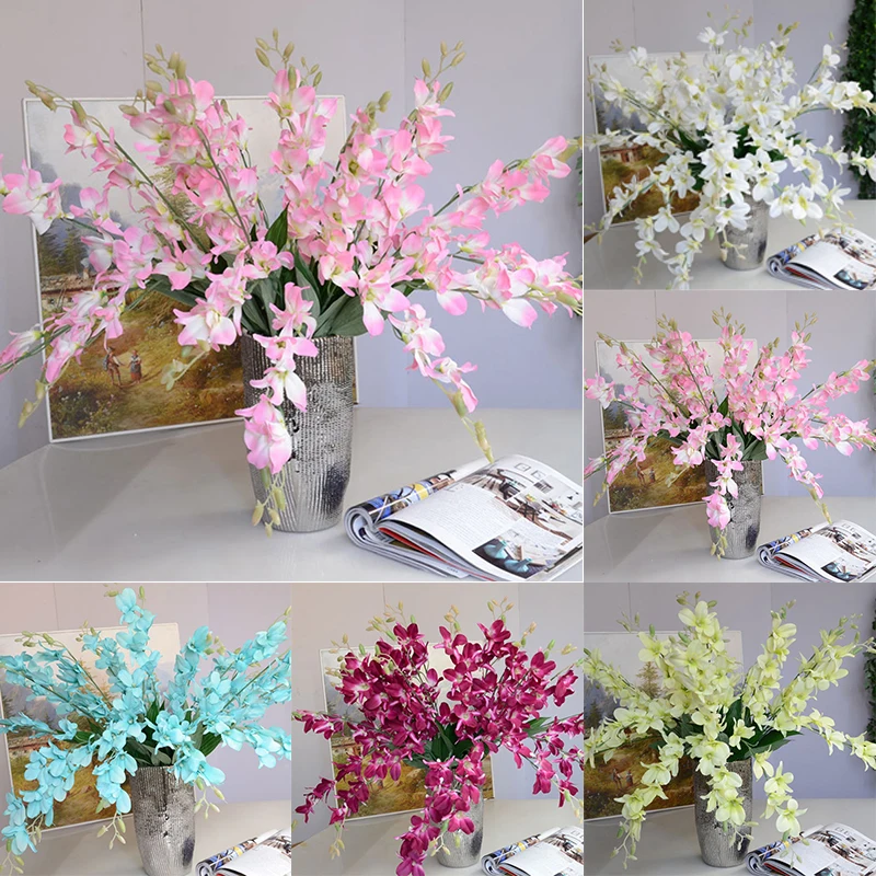 

Orchid Silk Floral Flower Stem Party Wedding Home Decor New