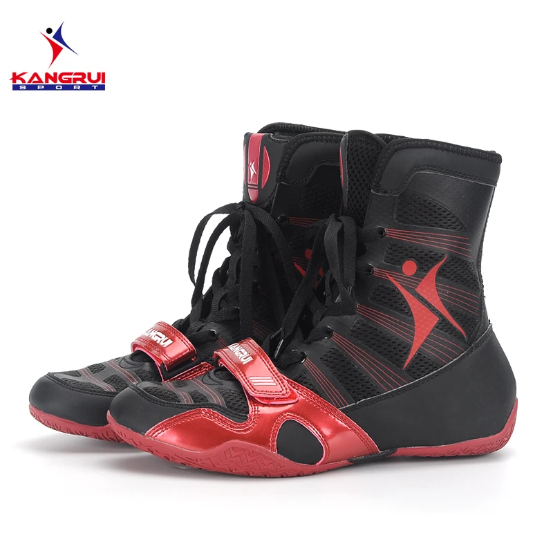 

2021 New 3 colors professional boxing shoes Authentic wrestling shoes for men training shoes tendon at the end leather sneakers