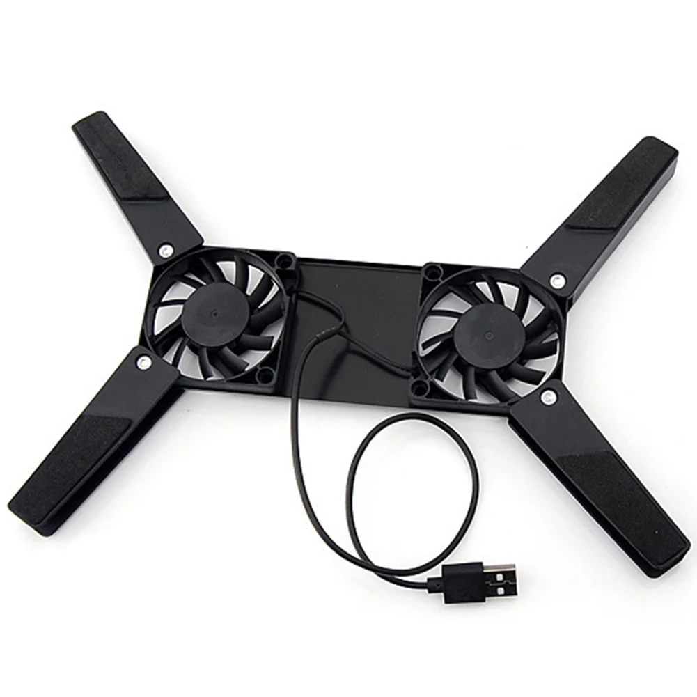 

Laptop Cooler Pad Stand Base Cooling Foldable Dual Fan USB Portable Convenient Notebook Cooler Notebook Computer Accessories