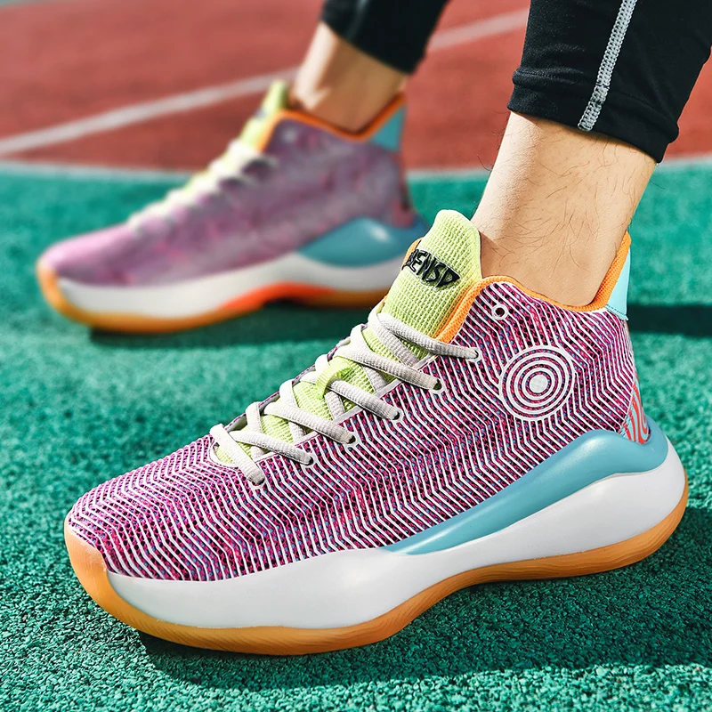 Quality Ankle Protect Men's Basketball Shoes Non-Slip Wearable Sports Shoes Unisex Street Basketball Culture Sneakers for Women