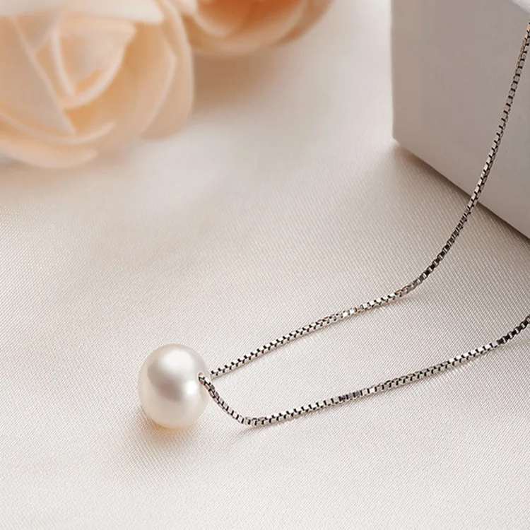 Корейский Новый 925 серебряный жемчуг женское ожерелье модное креативное