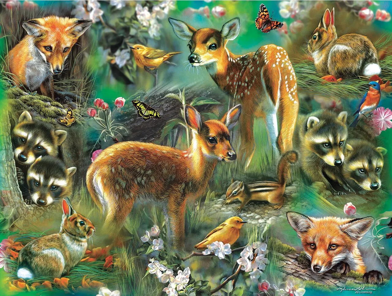 

Алмазная живопись Jmine Div 5D с изображением леса, оленя, лисы, наборы для вышивки крестиком, искусство высокого качества, животные, 3D краска алм...