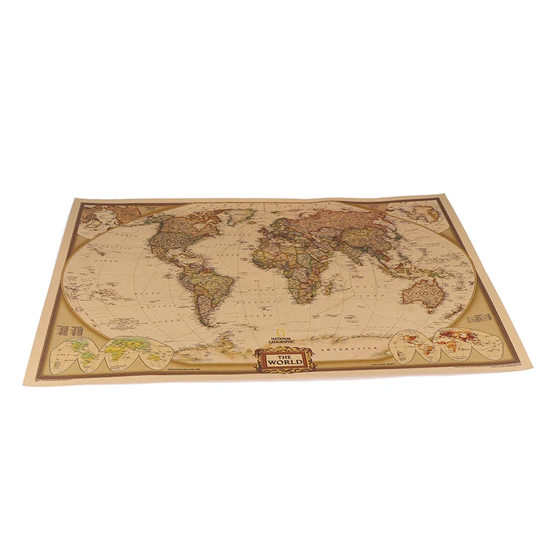 1 шт. большая винтажная карта мира детальный античный плакат Настенная ретро