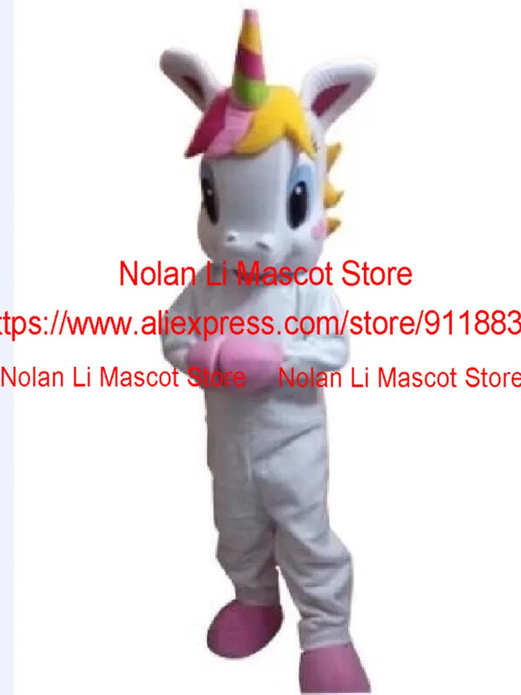 Костюм-талисман в виде единорога розовый белый Радужный Волшебная прогулка