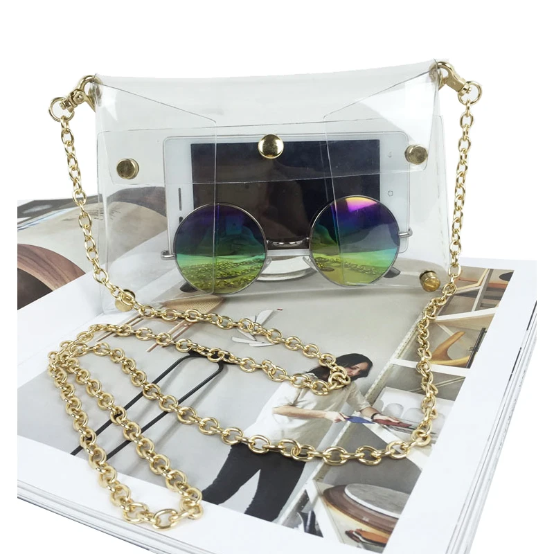 Новинка 2020 модная женская сумка карамельного цвета прозрачная из