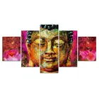 Будды лотоса психоделические 5 шт. HD плакат стены искусства декора дома холст печати 5 панель фотографии без рамки Картины Гостиная