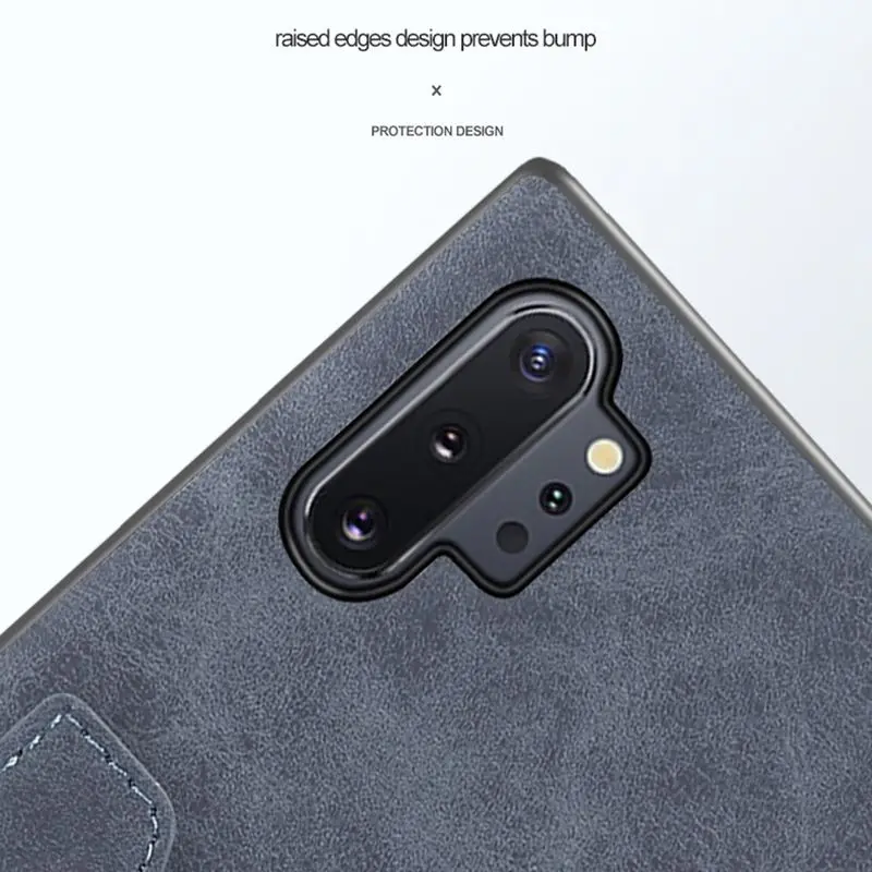 Leather Case For Samsung Note 9 10 20 Plus For Samsung S10 S20 S21 Plus Ultra Elastic Card Slot Case Cover