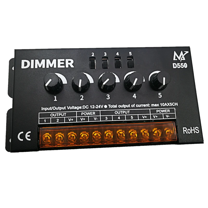 New 50A LED Strip Dimmer 12V 24V 1200W Max Big Power For Single String Switch Knob Control Electric Shock Cover Light Regulator | Лампы и