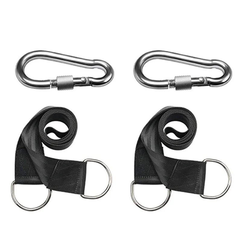 

High Quality with Polyester Fiber Strap for Hammock Outdoor Camping Garden Carabiners and 2 Buckles