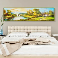 new 30x120cm diy painting by numbers country side landscape oil painting paint by numbers wall art picture bedroom home decor