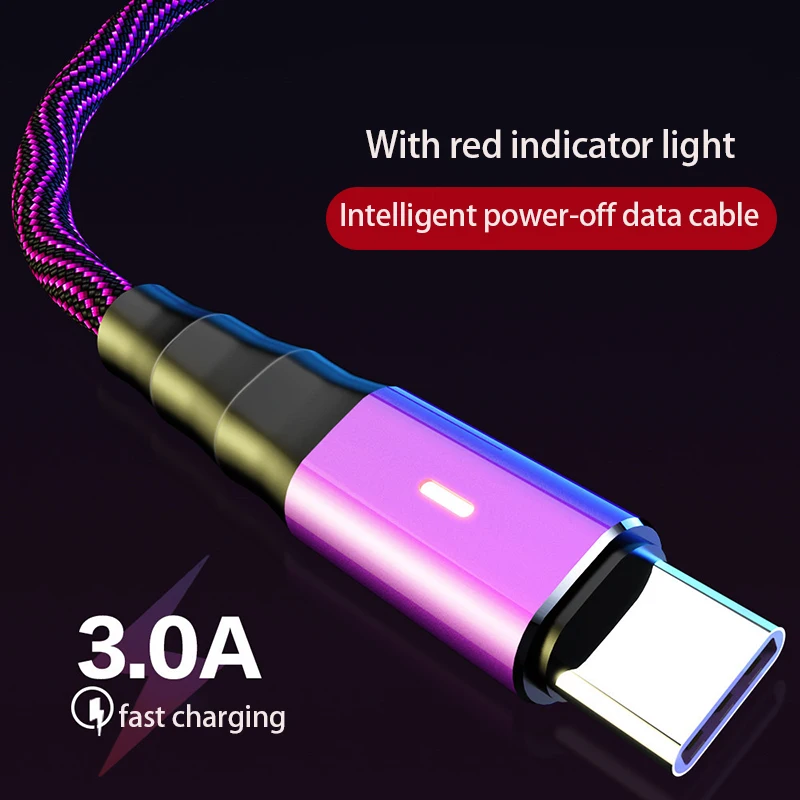 Фото Smart power Off Micro USB кабель 3A нейлон Быстрая зарядка для передачи данных samsung Xiaomi LG Smart power Off Micro USB кабель 3A нейлон Быстрая зарядка для передачи данных samsung Xiaomi LG