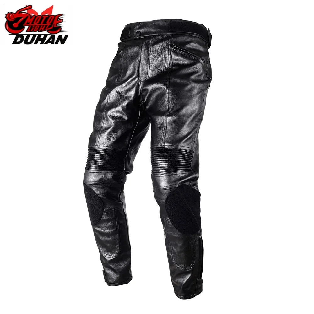 DUHAN Motorcycle Trousers Motorcross Riding Protective Waterproof Windproof PU Imitation Leather Racing Sports Pants | Автомобили и