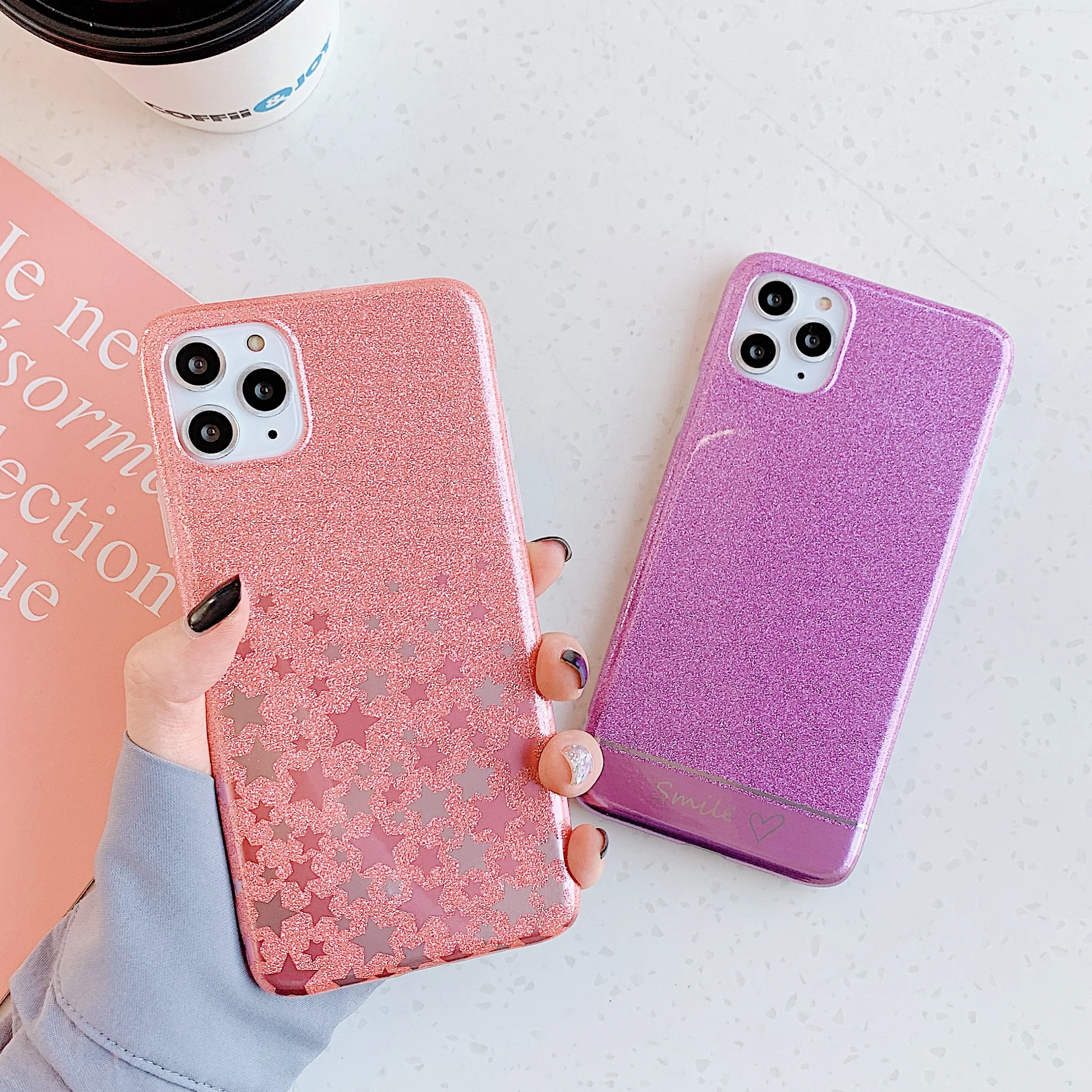 OTAO блестящий чехол для iPhone 11 Pro Max 2019 из мягкого ТПУ IMD Для X XR XS 8 7 6 6s Plus |