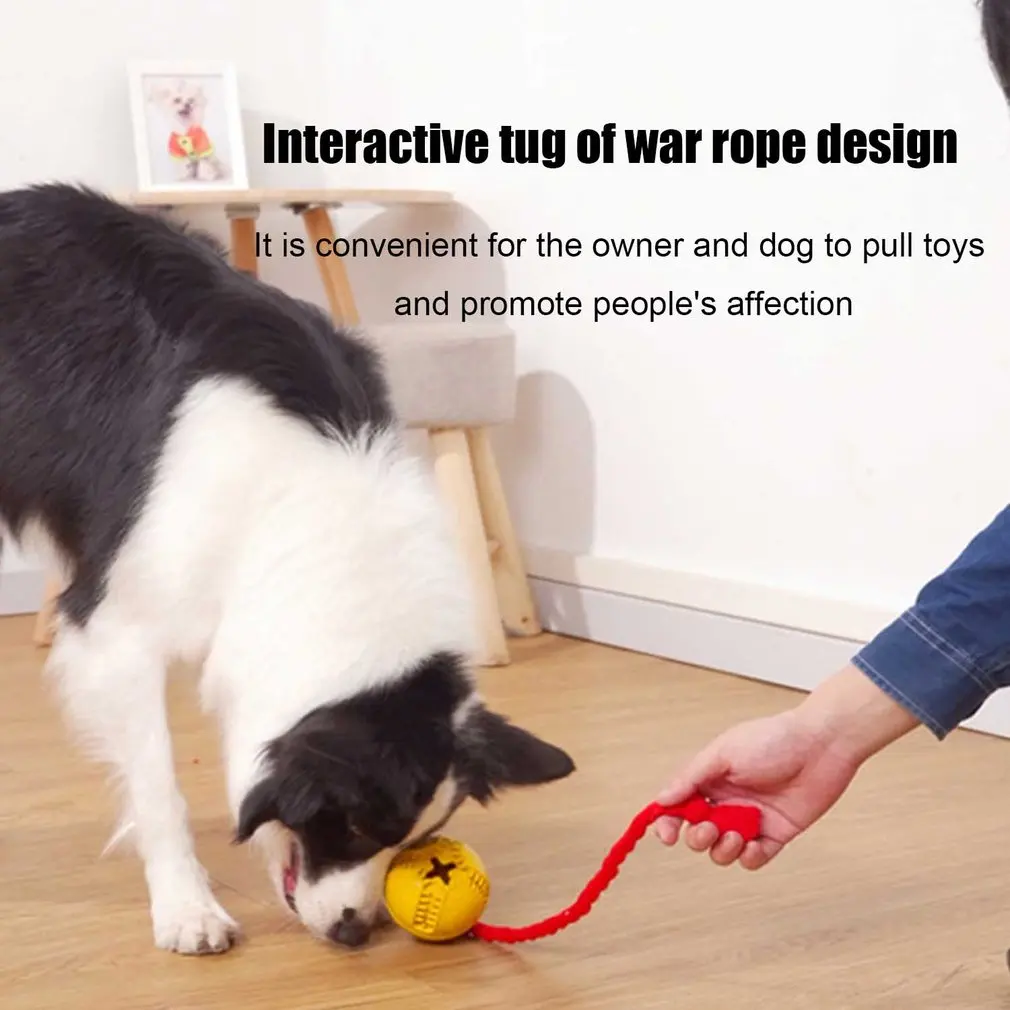 

Dog Chew Toy Rubber Chew Toy Pet Toys Molar Puppies Toys Leaking Ball IQ Training Toy Protective Furniture Toy