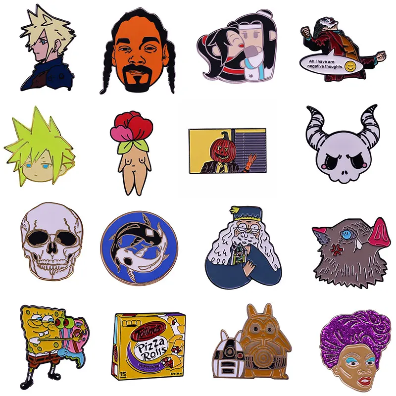 

Креативные Фильмы Игры жесткие эмалевые заколки Коллекционирование Забавный Джокер череп металлический рюкзак воротник значки на лацкан