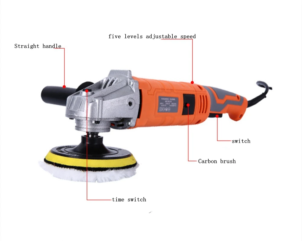 Электрическая угловая шлифовальная машина HIMOSKWA 125 мм электроинструменты режущий