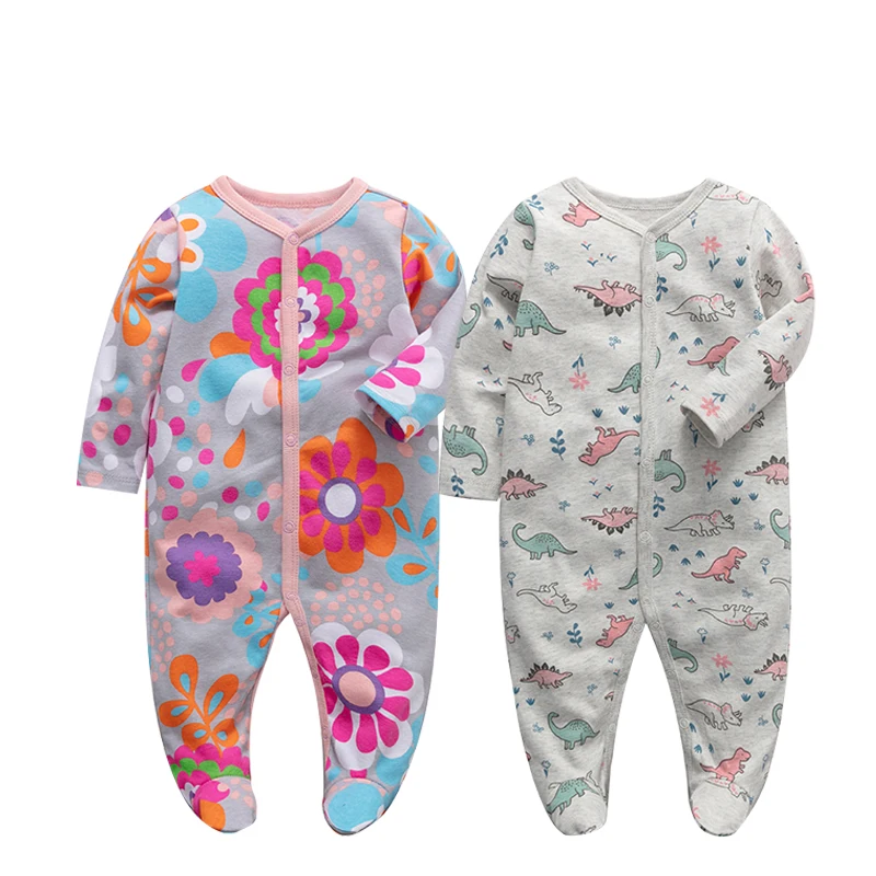 

2piece/lot baby clothes Full Sleeve cotton infantis baby clothing romper cartoon costume ropa bebe 3 6 9 12 M newborn clothes
