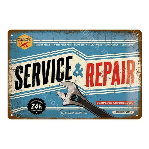 

Busted Knuckle Garage Vintage Metal Signs Dad's Garage Decorative Wall Plates Motor Car Service Repair Poster Home Decor YJ097