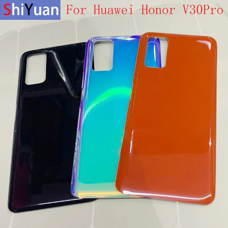 

Back Glass Battery Cover Case Housing Case Rear Door Panel For Huawei Honor V30 Pro View30 Pro Back Cover+Camera Lens