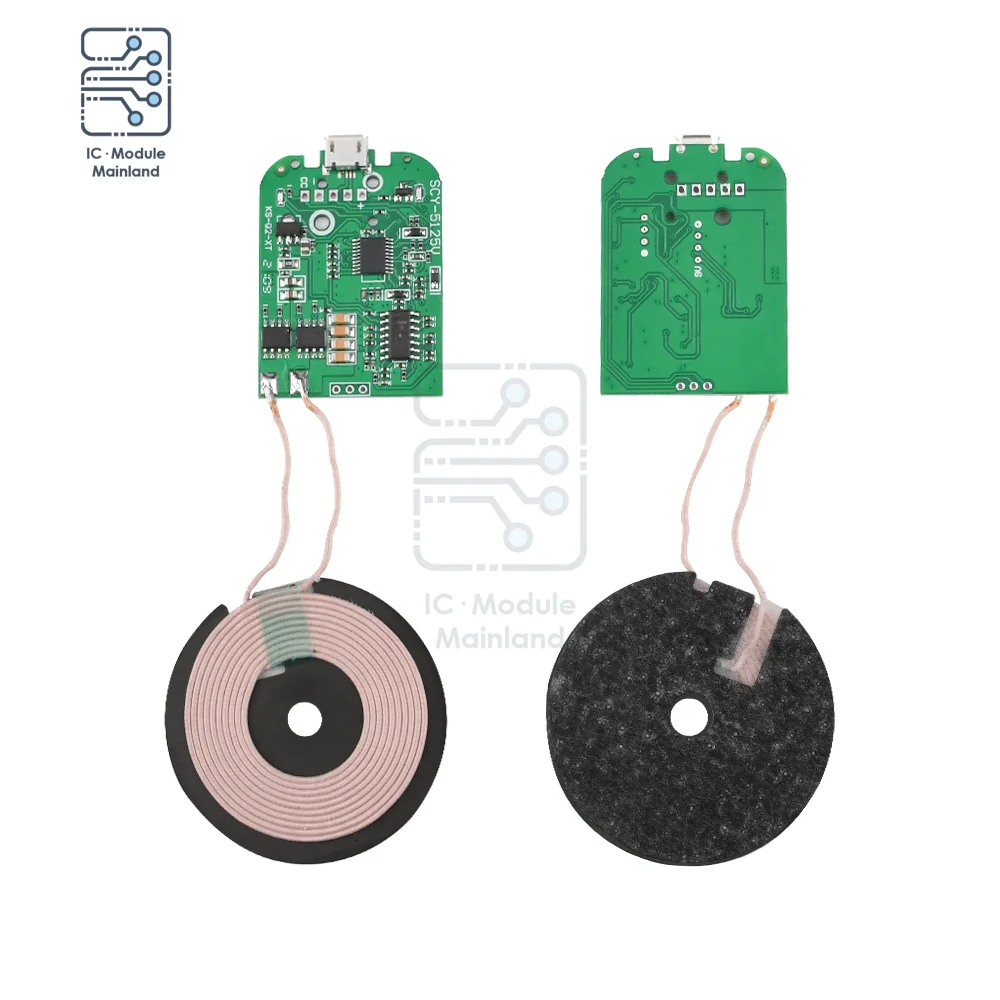DC 5 в 9 в 12 В 5 Вт 10 Вт 15 Вт Type-C Micro-USB быстрая зарядка беспроводное зарядное устройство передатчик PCBA печатная плата катушка приемник модуль зарядного устройства