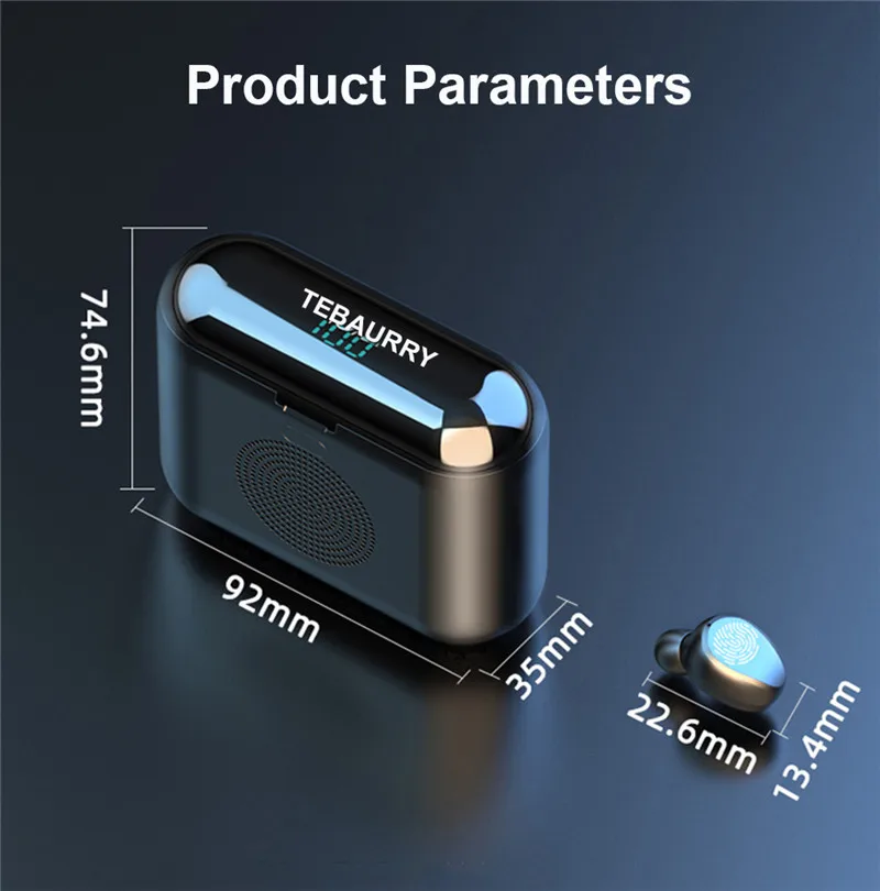 newest touch tws true wireless earbuds BT5.0 & Speaker HD Stereo Mini Earbuds Bass Headset with 2000mAh power bank | Электроника