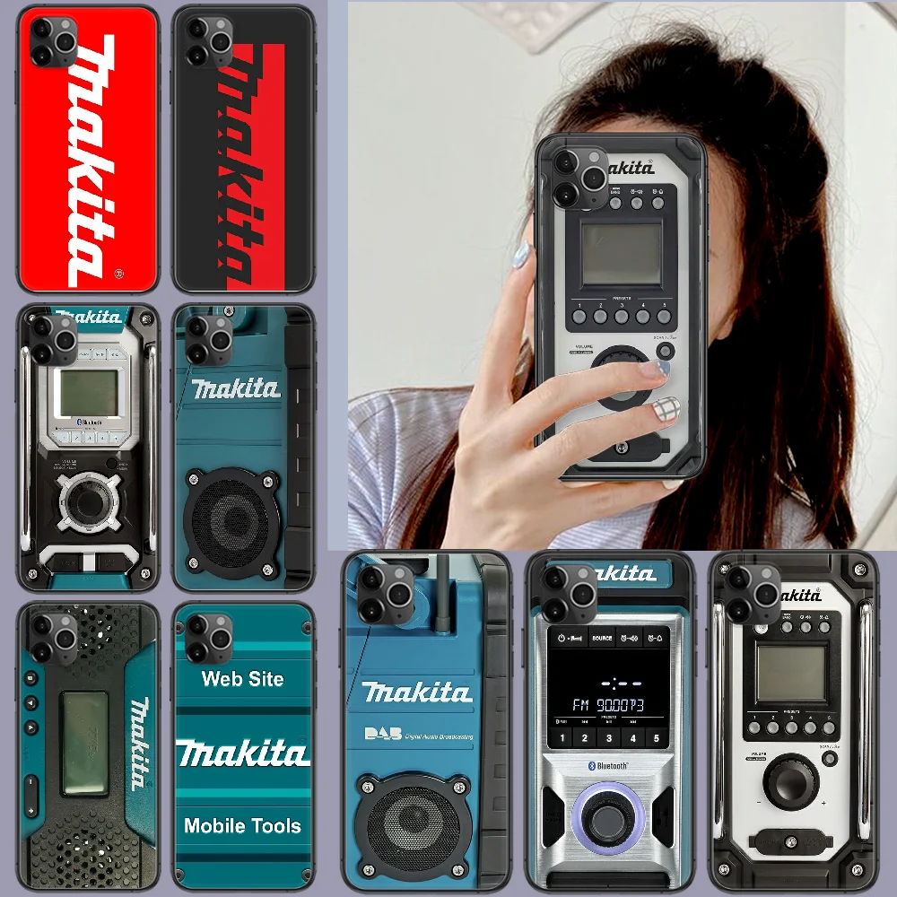 

Makitas Toolbox Phone Case Cover Hull For iphone 5 5s se 2020 6 6s 7 8 12 mini plus X XS XR 11 PRO MAX black Back 3D Cell Soft