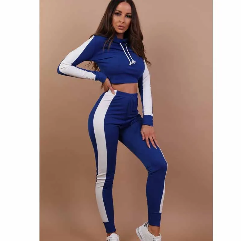 Осенняя одежда комплект из двух предметов с капюшоном 2020 укороченный топ и штаны