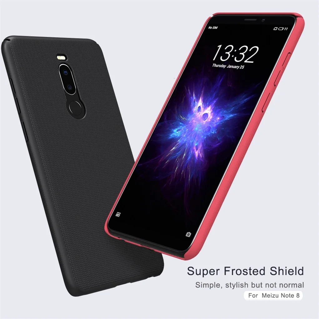 Для Meizu Note 8 чехол Nillkin матовый защитный жесткий чехол на заднюю панель матовый чехол для Meizu Note 8 бампер Подарочный держатель