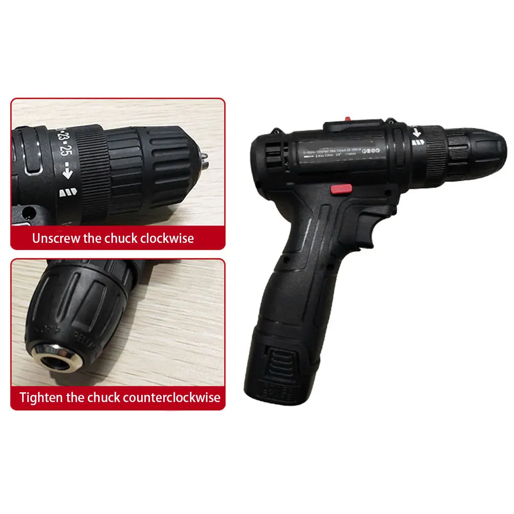 

36V Cordless Drill Driver Variable Speed Multifunction Rechargeable Electric Screwdriver Battery Drill Motor Home Power Tools