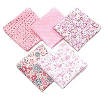 Pink 50cmX50cm 50*50cm Cotton Fabric Printed Cloth doll Sewing Quilting Fabrics for Patchwork Home Needlework DIY Handmade Material - Цвет: Pink 50cmX50cm