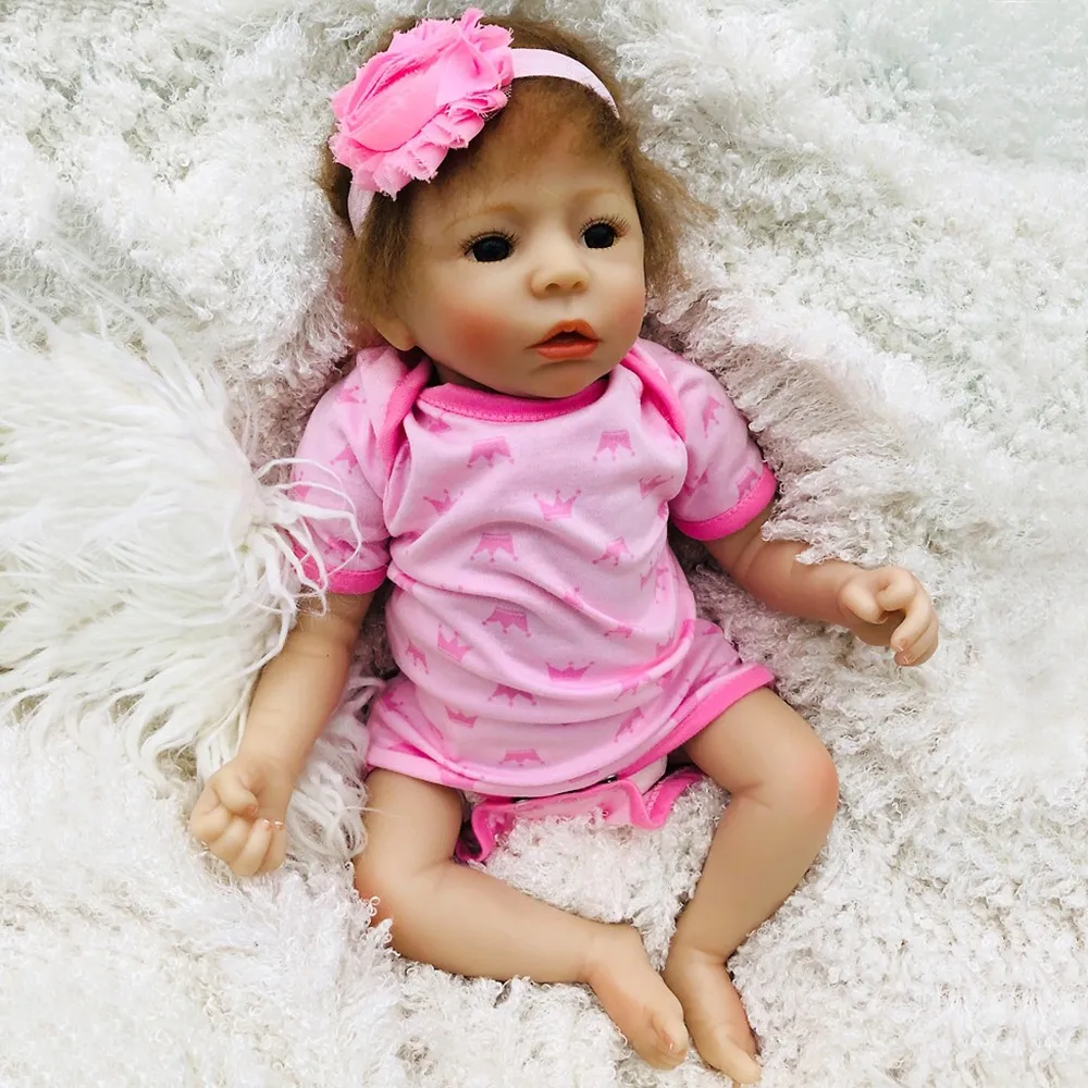 46 см Bebes кукла Реборн силиконовая реборн для девочек Очаровательная Реалистичная