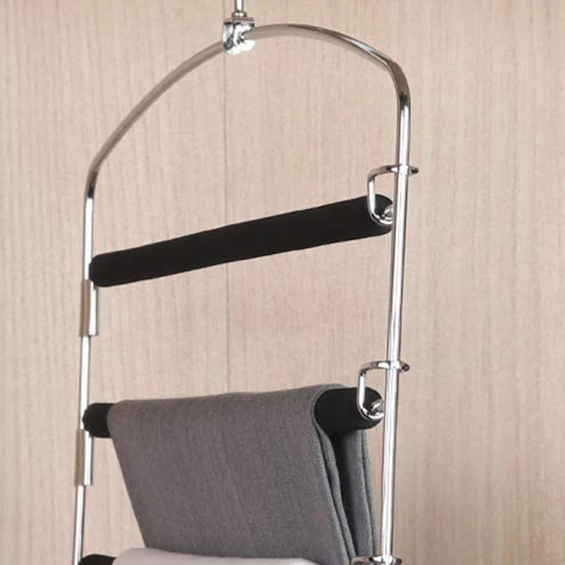 

Pants Hangers 5 Layers Metal Slack ic Hangers Non-Slip Foam Padded Swing Arm Space Saving Hanger Clothes Closet Storage Organ