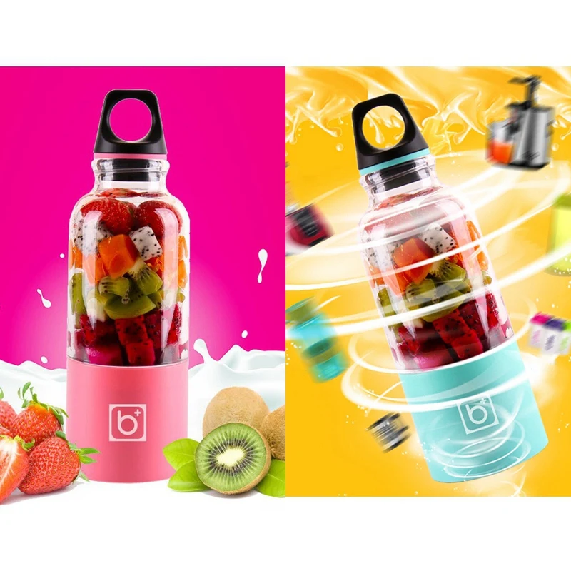 2 комплекта 500 мл портативная соковыжималка чашка USB перезаряжаемая
