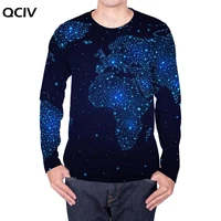 qciv brand world map long sleeve t shirt men galaxy hip hop pattern 3d printed tshirt art funny t shirts mens clothing new
