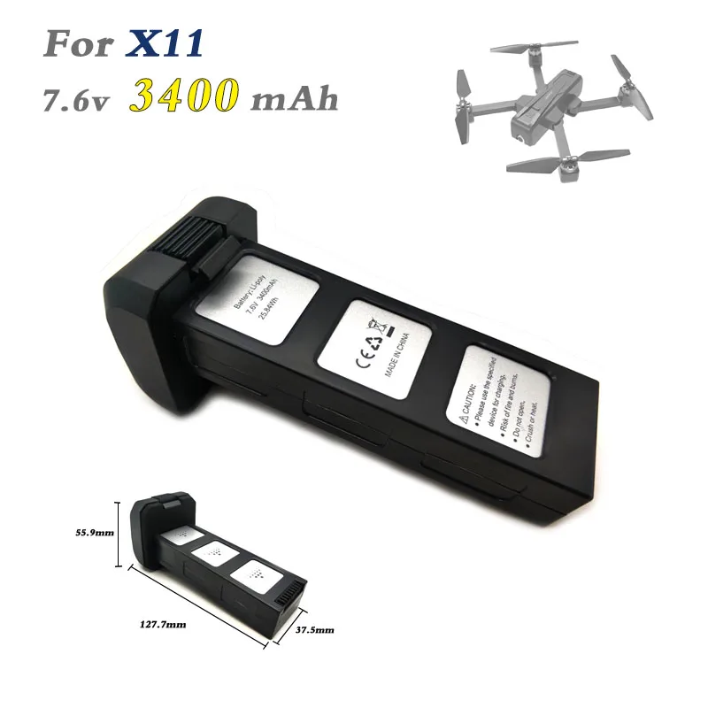 Оригинальный аккумулятор X11 7 6 В 3400 мАч D01011 LiPo с зарядным устройством для JJRC Mjx 4 Вт