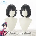Ushigome Rimi парик челка мечта! Парик для косплея Poppin'Party синтетический женский черный бандори для ролевых игр Хэллоуин